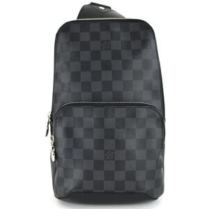 Louis Vuitton Bum Damier Graphite Avenue Sling Black Body Bag Belt Crossbody